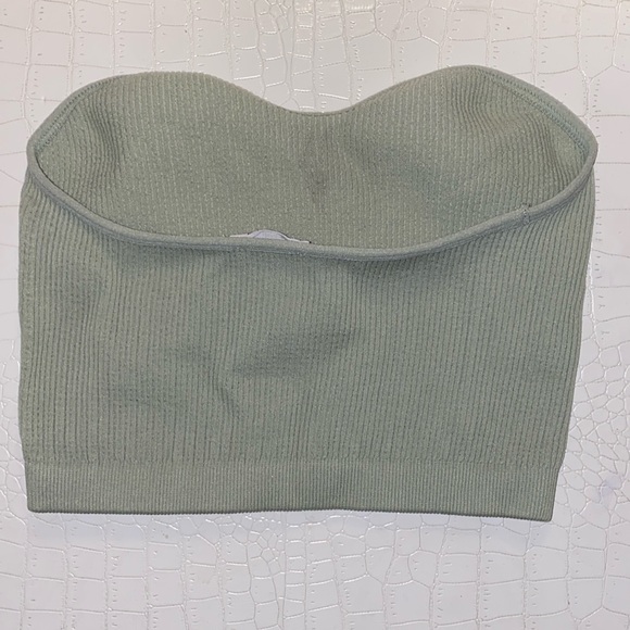 Cotton On XS Mint Green Strapless Bandeau Top with Bustier Style - Picture 4 of 7